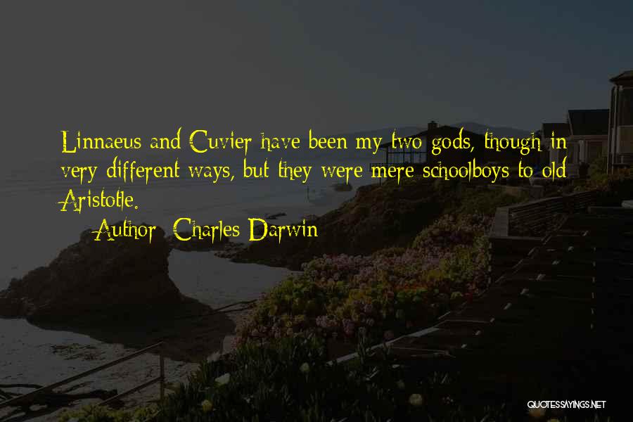 Charles Darwin Quotes: Linnaeus And Cuvier Have Been My Two Gods, Though In Very Different Ways, But They Were Mere Schoolboys To Old