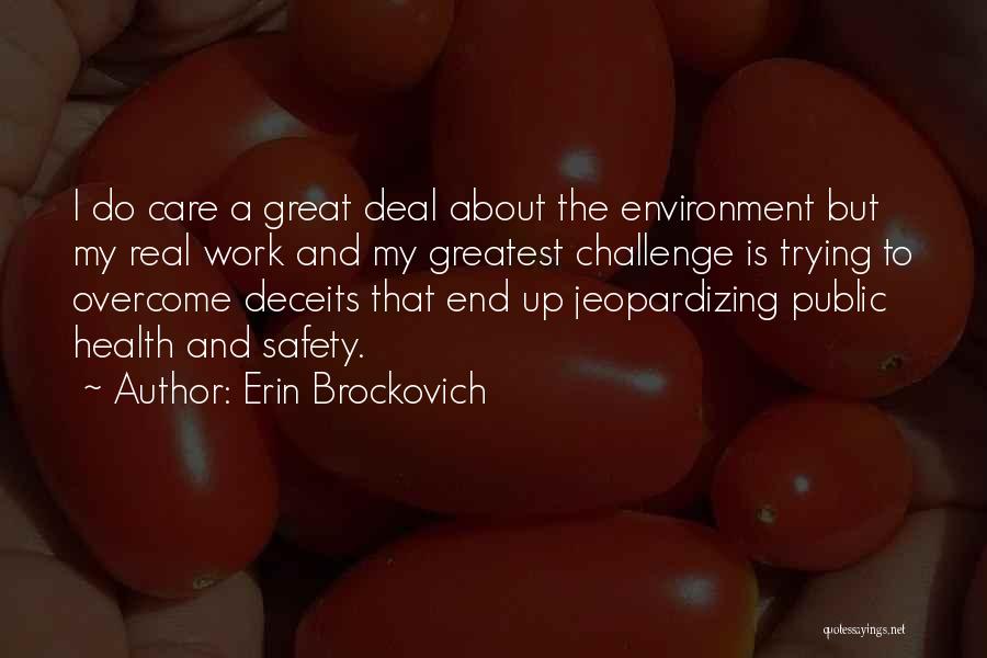 Erin Brockovich Quotes: I Do Care A Great Deal About The Environment But My Real Work And My Greatest Challenge Is Trying To