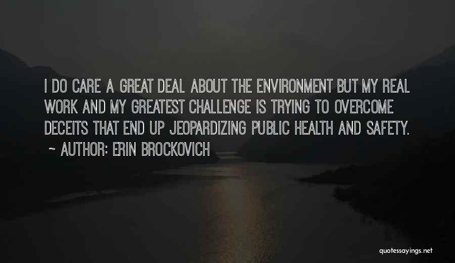 Erin Brockovich Quotes: I Do Care A Great Deal About The Environment But My Real Work And My Greatest Challenge Is Trying To