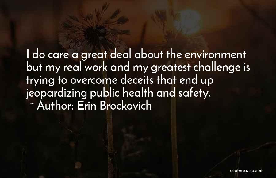 Erin Brockovich Quotes: I Do Care A Great Deal About The Environment But My Real Work And My Greatest Challenge Is Trying To