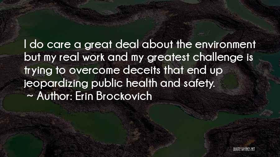 Erin Brockovich Quotes: I Do Care A Great Deal About The Environment But My Real Work And My Greatest Challenge Is Trying To