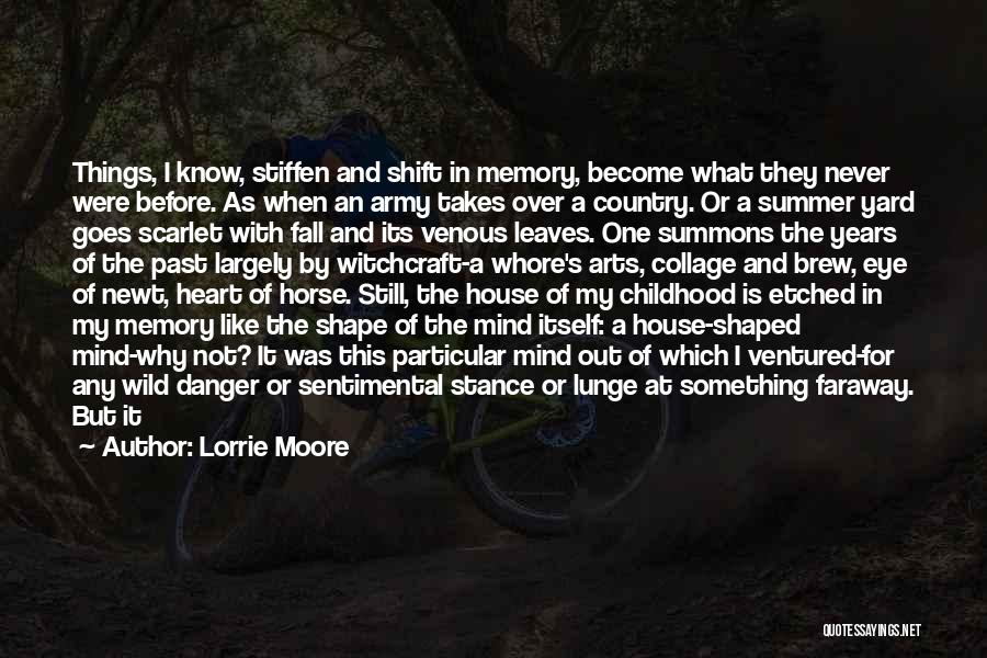 Lorrie Moore Quotes: Things, I Know, Stiffen And Shift In Memory, Become What They Never Were Before. As When An Army Takes Over