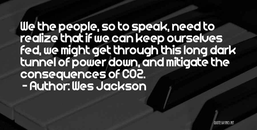 Wes Jackson Quotes: We The People, So To Speak, Need To Realize That If We Can Keep Ourselves Fed, We Might Get Through