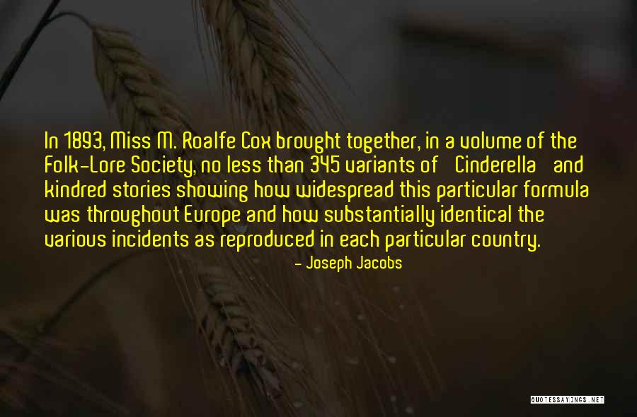 1893 S Quotes By Joseph Jacobs 1893 S Quotes By Joseph Jacobs