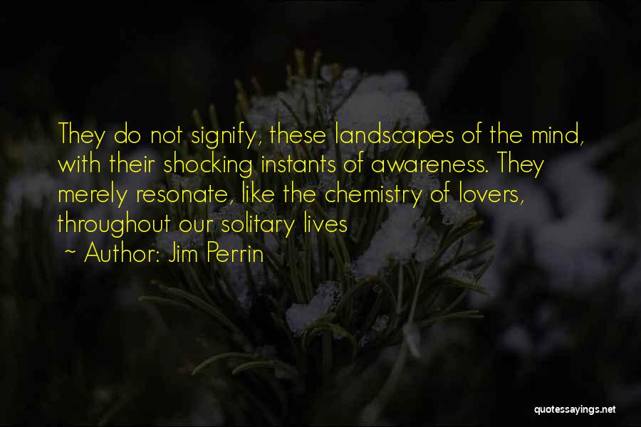 Jim Perrin Quotes: They Do Not Signify, These Landscapes Of The Mind, With Their Shocking Instants Of Awareness. They Merely Resonate, Like The