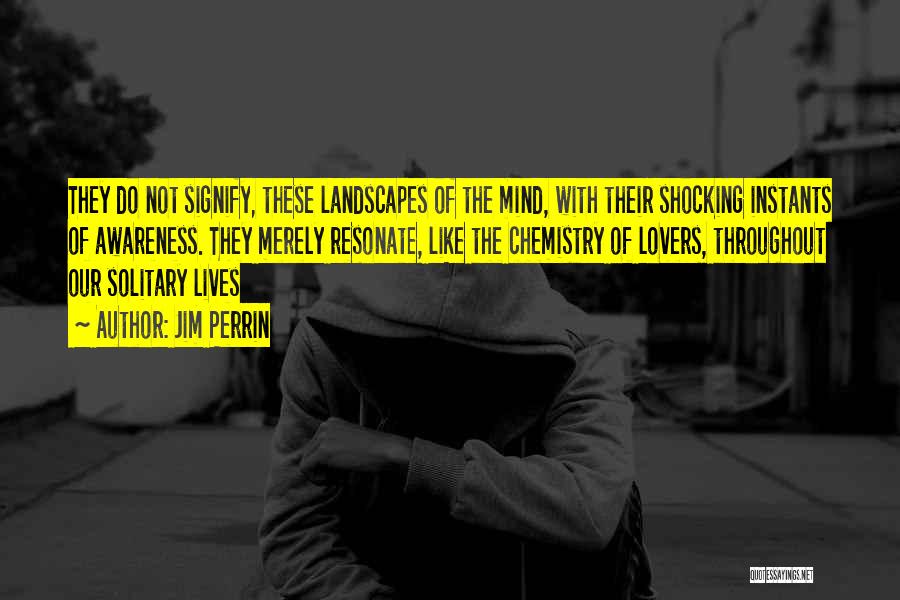 Jim Perrin Quotes: They Do Not Signify, These Landscapes Of The Mind, With Their Shocking Instants Of Awareness. They Merely Resonate, Like The