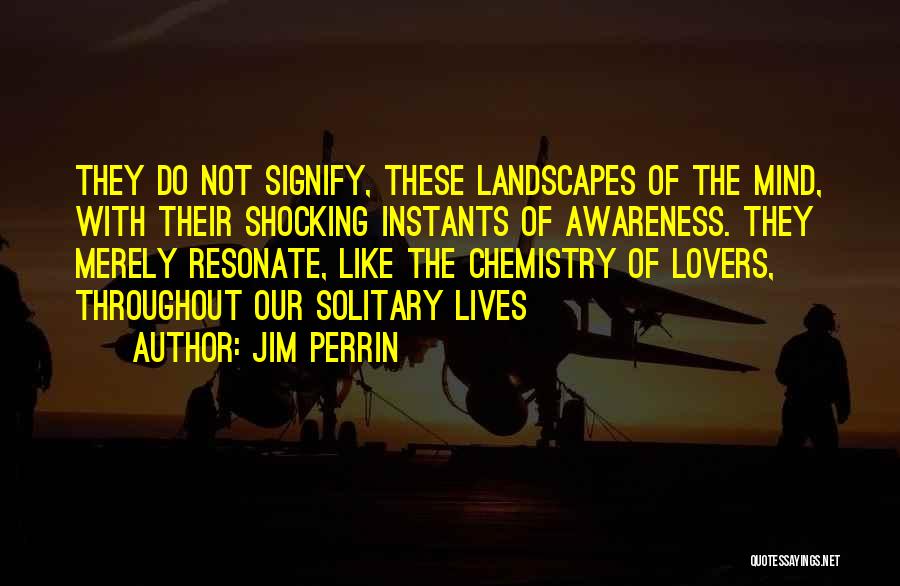 Jim Perrin Quotes: They Do Not Signify, These Landscapes Of The Mind, With Their Shocking Instants Of Awareness. They Merely Resonate, Like The