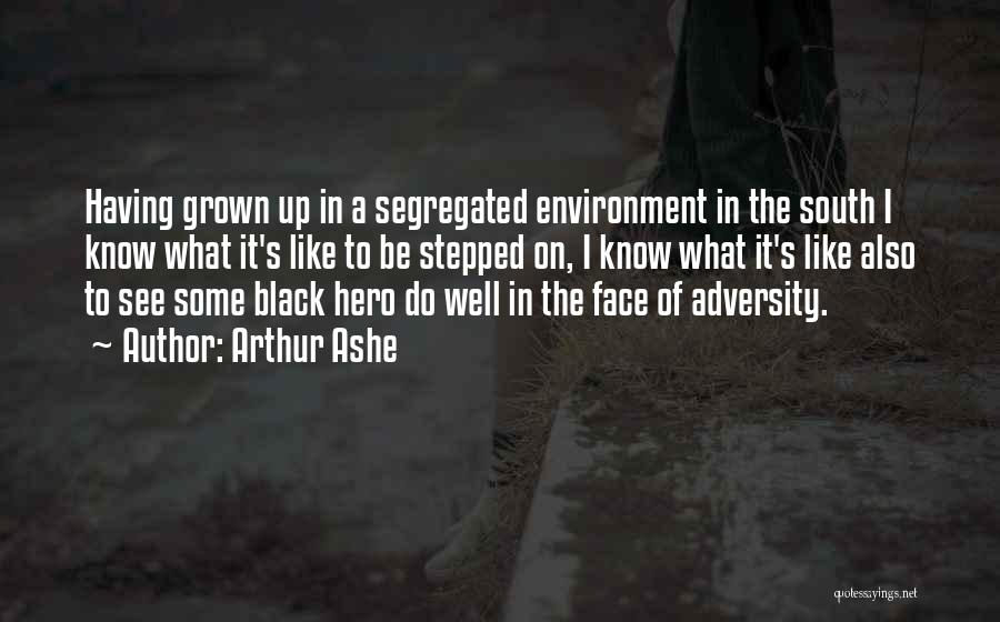 Arthur Ashe Quotes: Having Grown Up In A Segregated Environment In The South I Know What It's Like To Be Stepped On, I