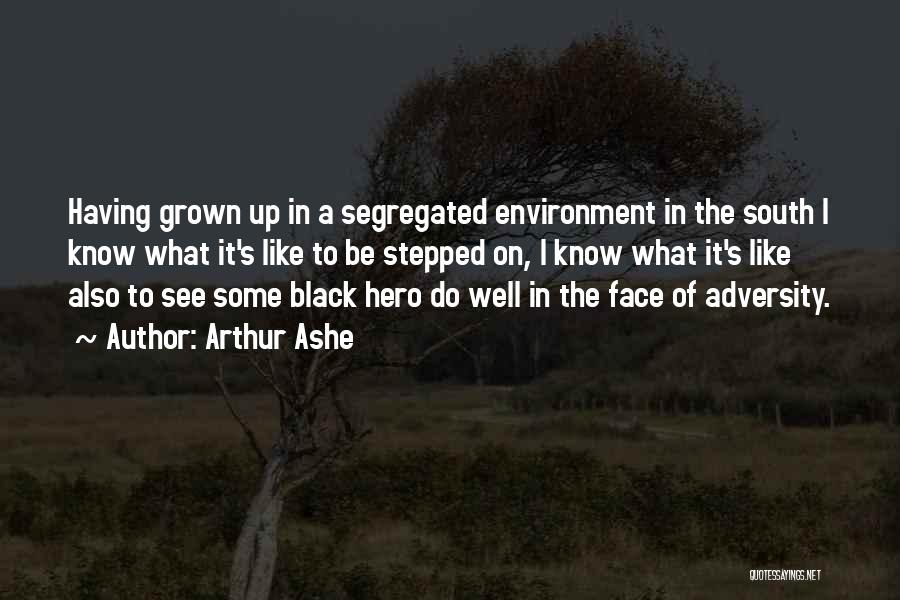 Arthur Ashe Quotes: Having Grown Up In A Segregated Environment In The South I Know What It's Like To Be Stepped On, I