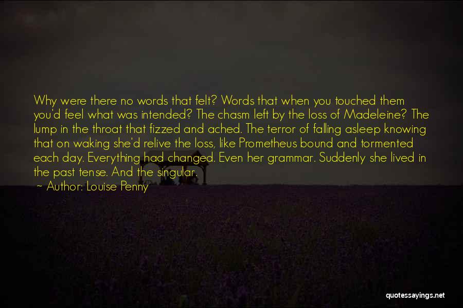 Louise Penny Quotes: Why Were There No Words That Felt? Words That When You Touched Them You'd Feel What Was Intended? The Chasm