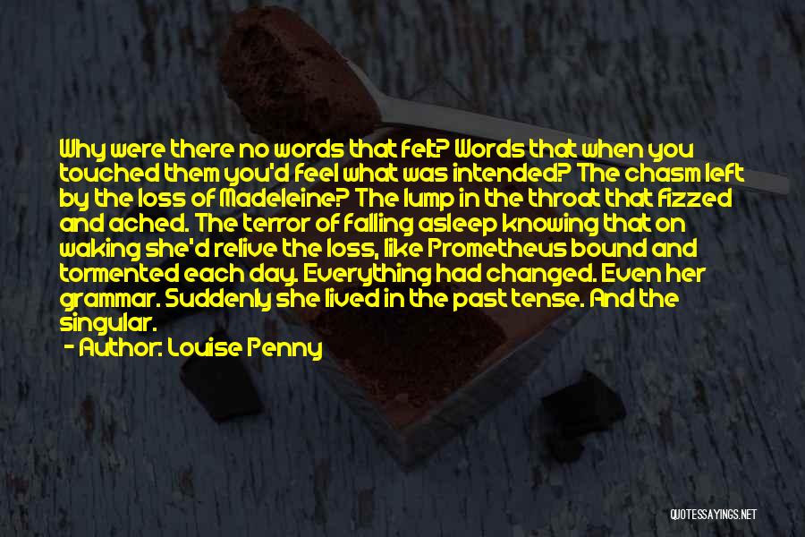 Louise Penny Quotes: Why Were There No Words That Felt? Words That When You Touched Them You'd Feel What Was Intended? The Chasm