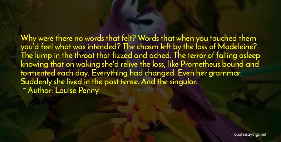 Louise Penny Quotes: Why Were There No Words That Felt? Words That When You Touched Them You'd Feel What Was Intended? The Chasm
