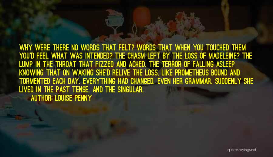 Louise Penny Quotes: Why Were There No Words That Felt? Words That When You Touched Them You'd Feel What Was Intended? The Chasm