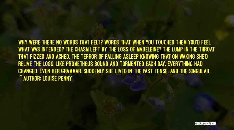 Louise Penny Quotes: Why Were There No Words That Felt? Words That When You Touched Them You'd Feel What Was Intended? The Chasm