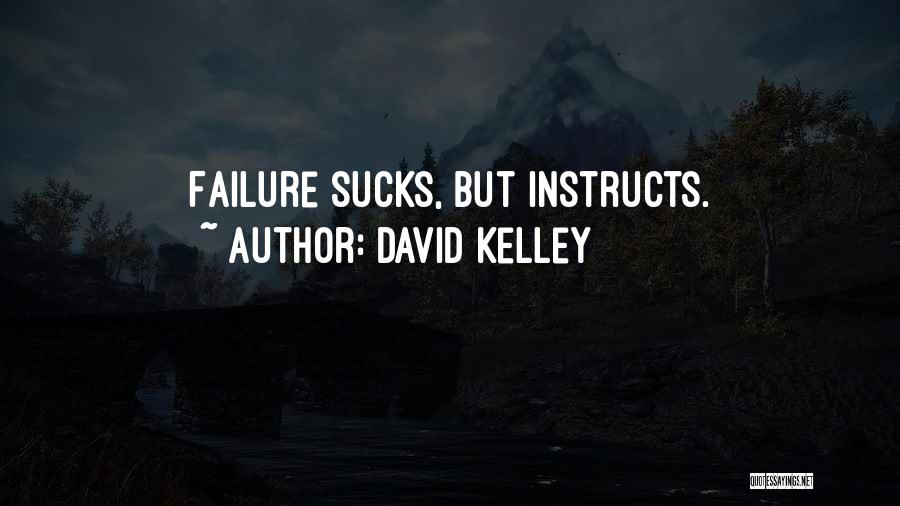 David Kelley Quotes: Failure Sucks, But Instructs.