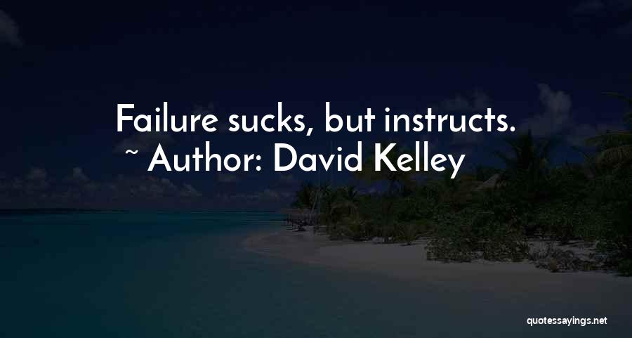 David Kelley Quotes: Failure Sucks, But Instructs.