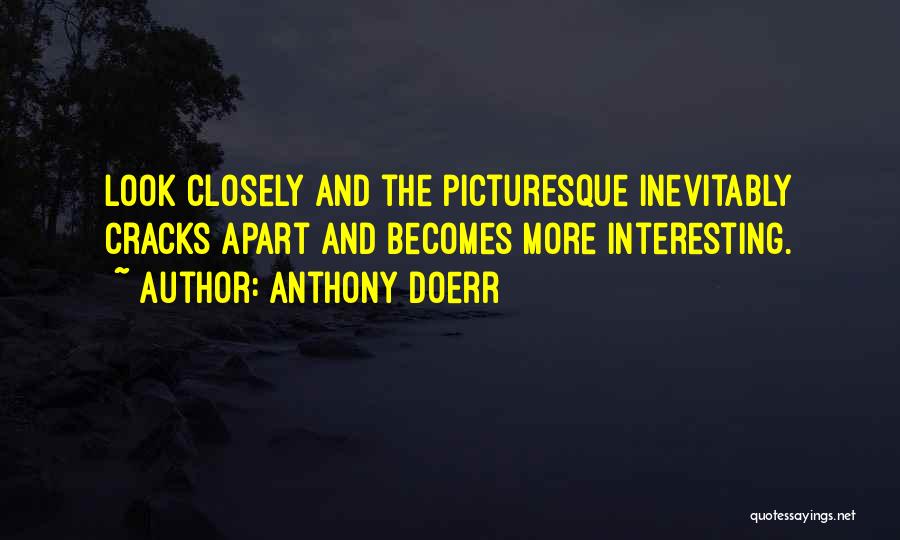 Anthony Doerr Quotes: Look Closely And The Picturesque Inevitably Cracks Apart And Becomes More Interesting.