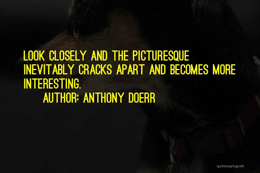 Anthony Doerr Quotes: Look Closely And The Picturesque Inevitably Cracks Apart And Becomes More Interesting.