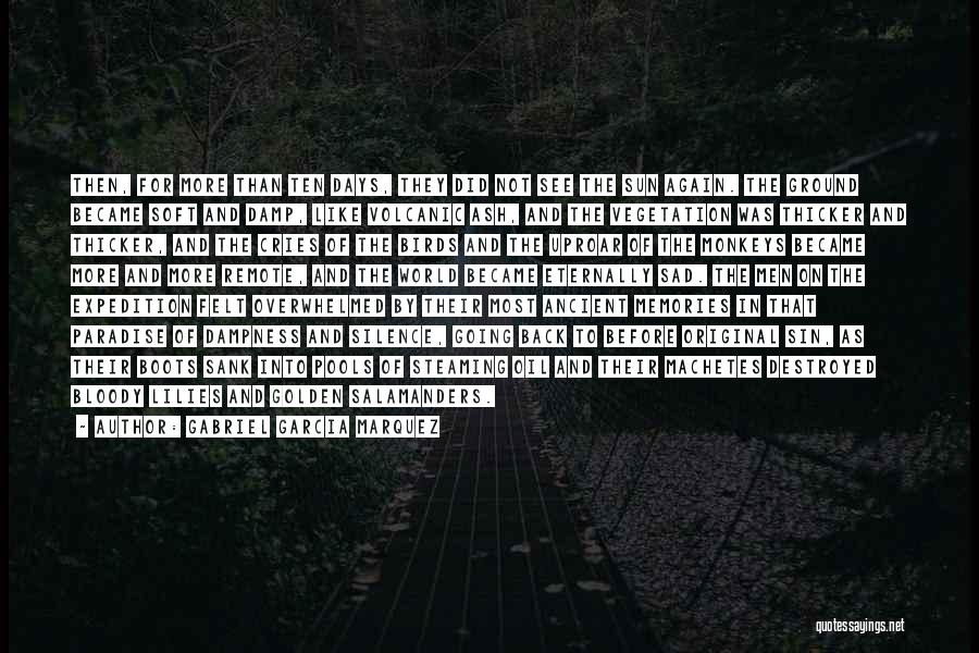 Gabriel Garcia Marquez Quotes: Then, For More Than Ten Days, They Did Not See The Sun Again. The Ground Became Soft And Damp, Like