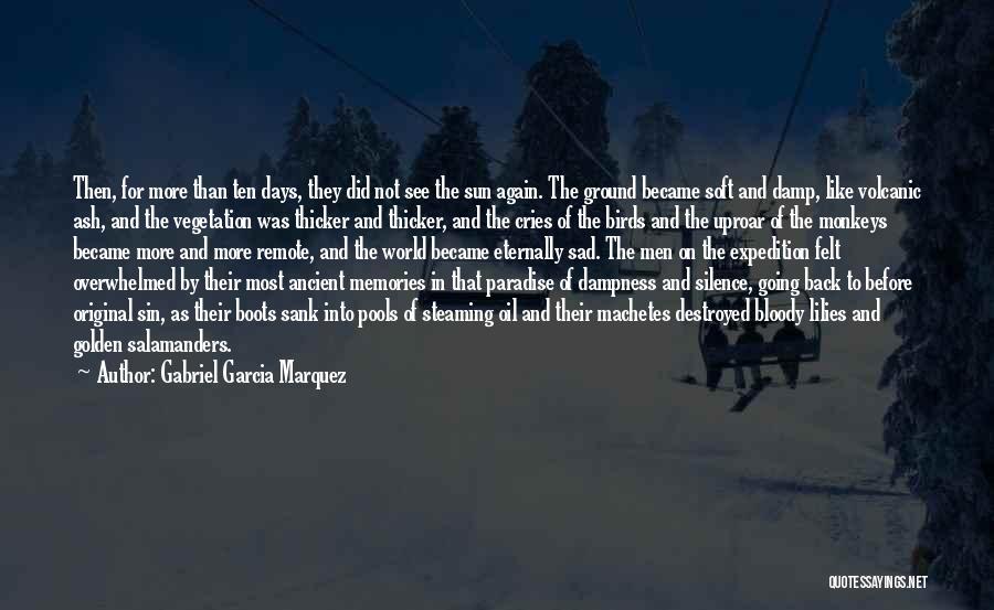 Gabriel Garcia Marquez Quotes: Then, For More Than Ten Days, They Did Not See The Sun Again. The Ground Became Soft And Damp, Like