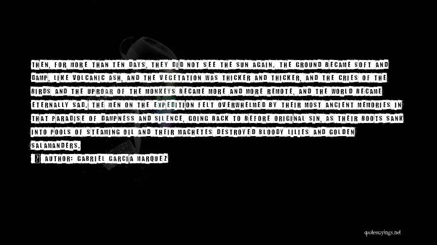 Gabriel Garcia Marquez Quotes: Then, For More Than Ten Days, They Did Not See The Sun Again. The Ground Became Soft And Damp, Like