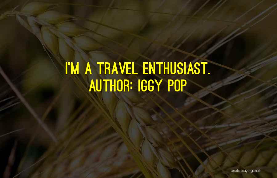 Iggy Pop Quotes: I'm A Travel Enthusiast.