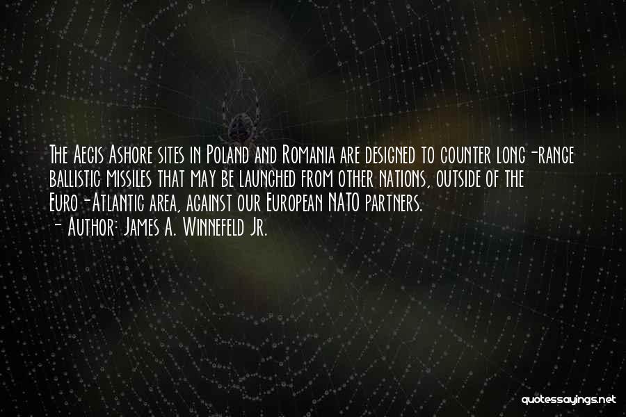 James A. Winnefeld Jr. Quotes: The Aegis Ashore Sites In Poland And Romania Are Designed To Counter Long-range Ballistic Missiles That May Be Launched From