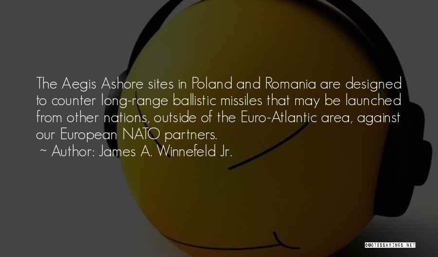 James A. Winnefeld Jr. Quotes: The Aegis Ashore Sites In Poland And Romania Are Designed To Counter Long-range Ballistic Missiles That May Be Launched From