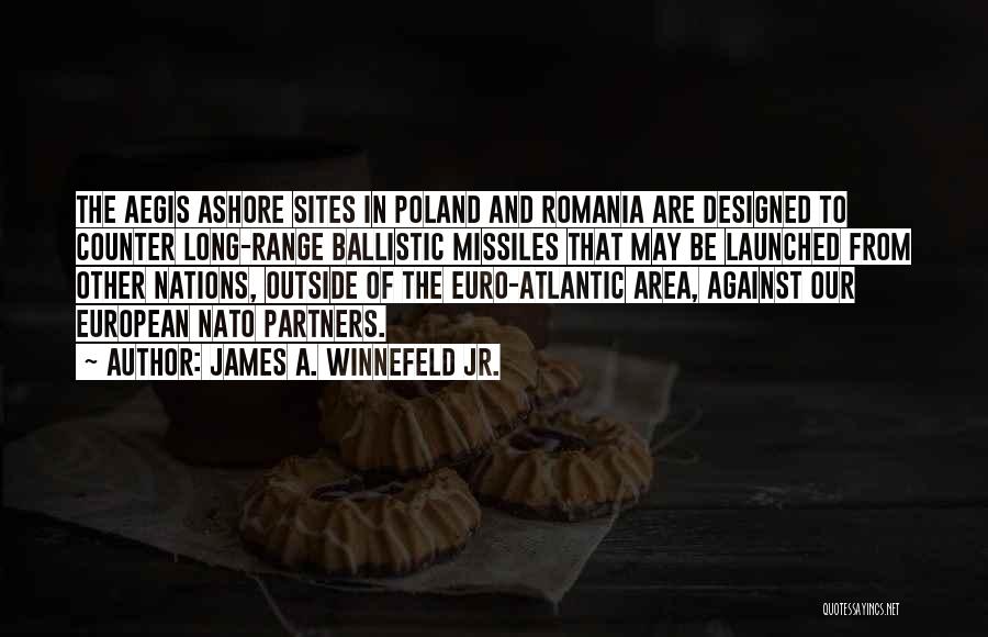 James A. Winnefeld Jr. Quotes: The Aegis Ashore Sites In Poland And Romania Are Designed To Counter Long-range Ballistic Missiles That May Be Launched From