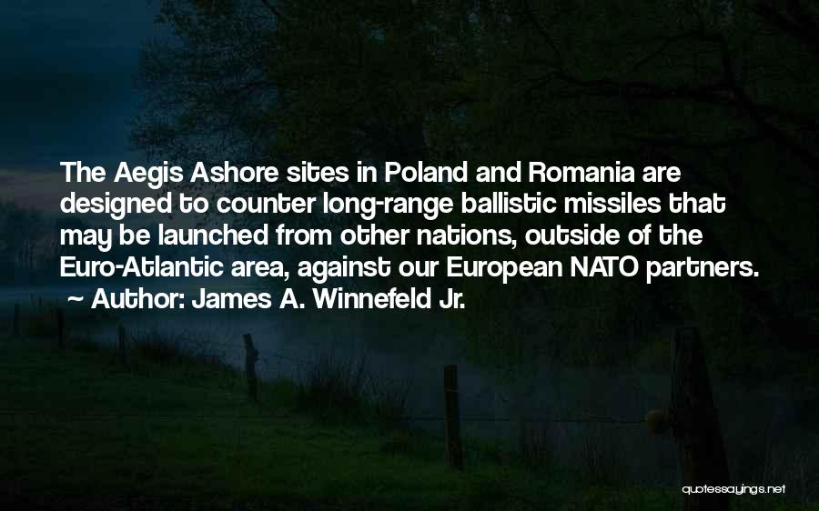 James A. Winnefeld Jr. Quotes: The Aegis Ashore Sites In Poland And Romania Are Designed To Counter Long-range Ballistic Missiles That May Be Launched From