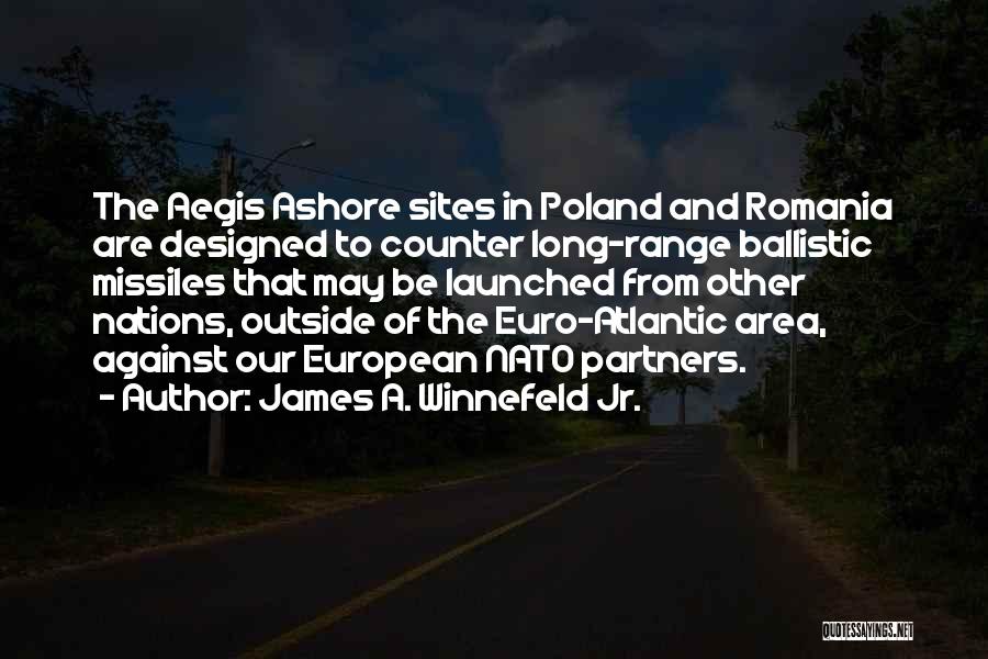 James A. Winnefeld Jr. Quotes: The Aegis Ashore Sites In Poland And Romania Are Designed To Counter Long-range Ballistic Missiles That May Be Launched From