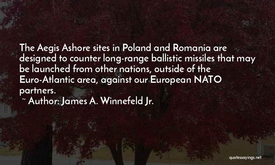 James A. Winnefeld Jr. Quotes: The Aegis Ashore Sites In Poland And Romania Are Designed To Counter Long-range Ballistic Missiles That May Be Launched From