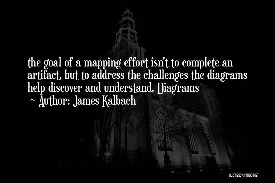 James Kalbach Quotes: The Goal Of A Mapping Effort Isn't To Complete An Artifact, But To Address The Challenges The Diagrams Help Discover