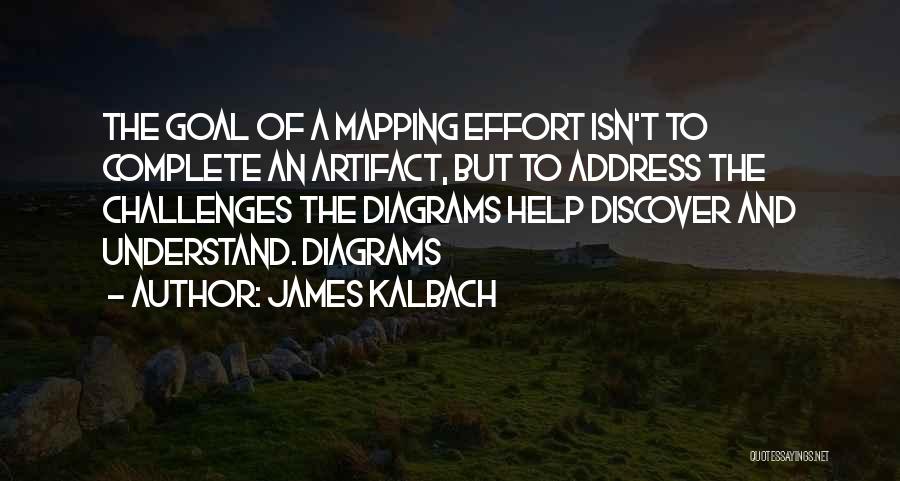 James Kalbach Quotes: The Goal Of A Mapping Effort Isn't To Complete An Artifact, But To Address The Challenges The Diagrams Help Discover