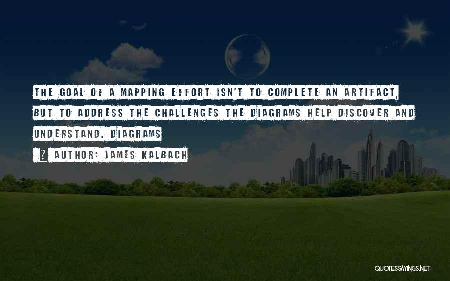 James Kalbach Quotes: The Goal Of A Mapping Effort Isn't To Complete An Artifact, But To Address The Challenges The Diagrams Help Discover