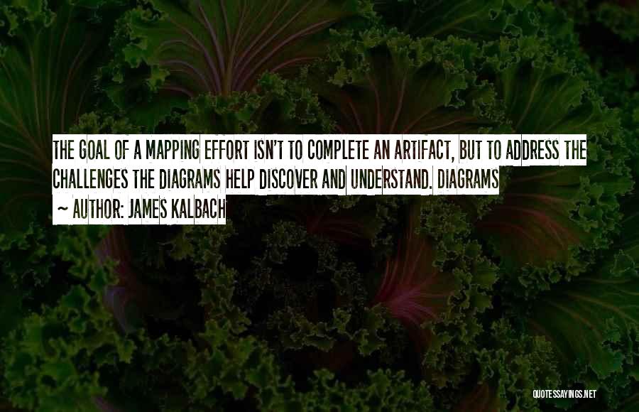 James Kalbach Quotes: The Goal Of A Mapping Effort Isn't To Complete An Artifact, But To Address The Challenges The Diagrams Help Discover