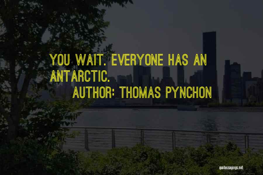Thomas Pynchon Quotes: You Wait. Everyone Has An Antarctic.