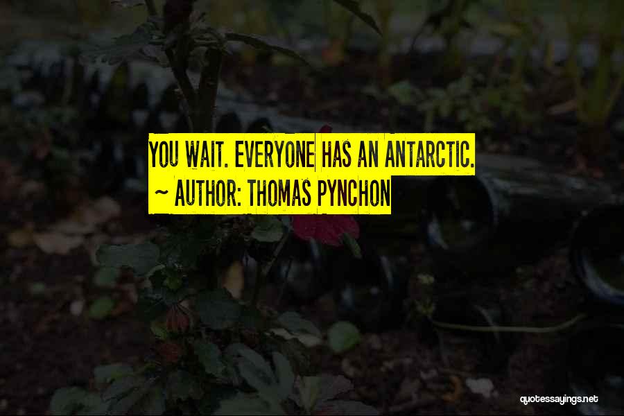 Thomas Pynchon Quotes: You Wait. Everyone Has An Antarctic.