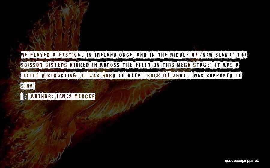 James Mercer Quotes: We Played A Festival In Ireland Once, And In The Middle Of 'new Slang,' The Scissor Sisters Kicked In Across
