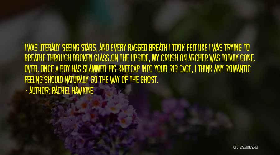 Rachel Hawkins Quotes: I Was Literally Seeing Stars, And Every Ragged Breath I Took Felt Like I Was Trying To Breathe Through Broken