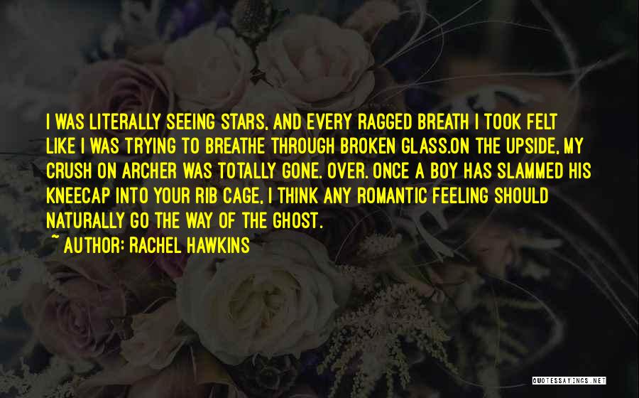 Rachel Hawkins Quotes: I Was Literally Seeing Stars, And Every Ragged Breath I Took Felt Like I Was Trying To Breathe Through Broken