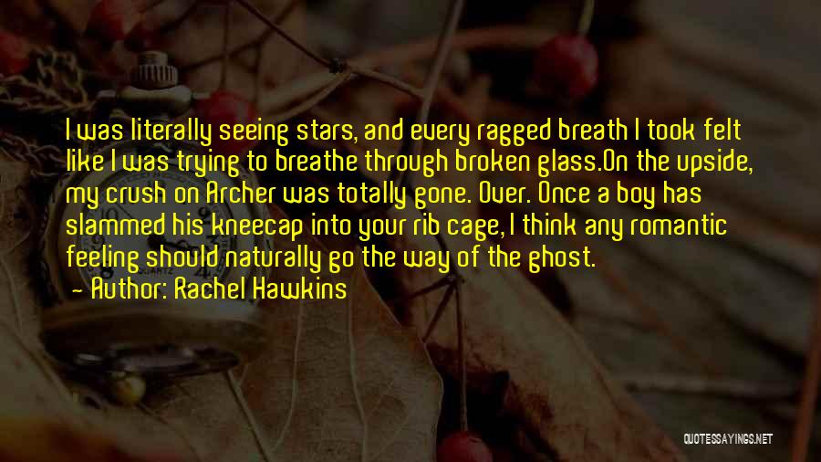 Rachel Hawkins Quotes: I Was Literally Seeing Stars, And Every Ragged Breath I Took Felt Like I Was Trying To Breathe Through Broken