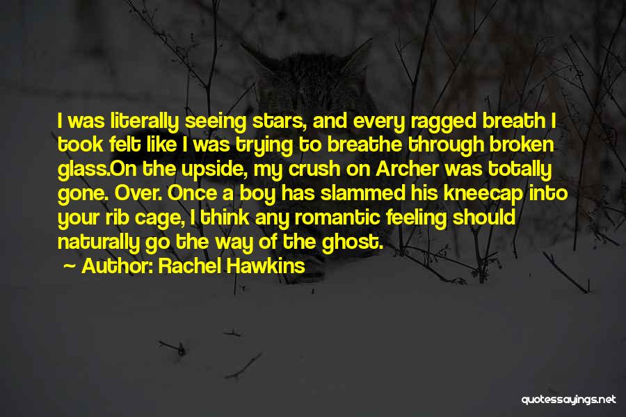 Rachel Hawkins Quotes: I Was Literally Seeing Stars, And Every Ragged Breath I Took Felt Like I Was Trying To Breathe Through Broken