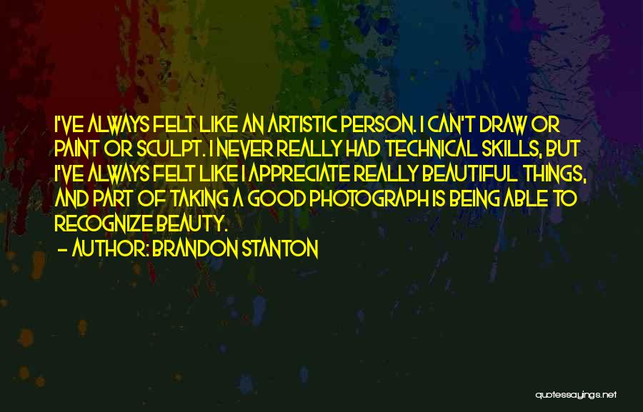 Brandon Stanton Quotes: I've Always Felt Like An Artistic Person. I Can't Draw Or Paint Or Sculpt. I Never Really Had Technical Skills,