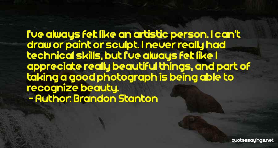 Brandon Stanton Quotes: I've Always Felt Like An Artistic Person. I Can't Draw Or Paint Or Sculpt. I Never Really Had Technical Skills,