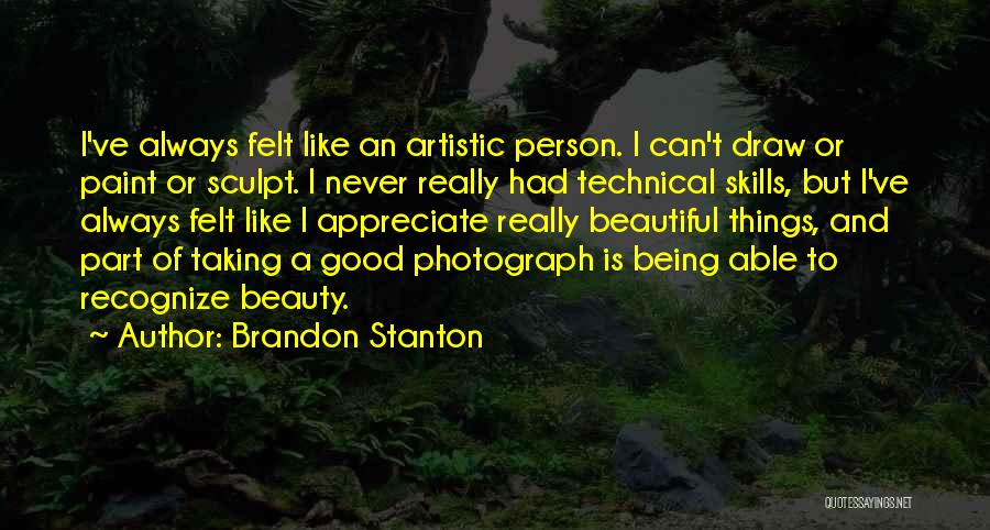 Brandon Stanton Quotes: I've Always Felt Like An Artistic Person. I Can't Draw Or Paint Or Sculpt. I Never Really Had Technical Skills,