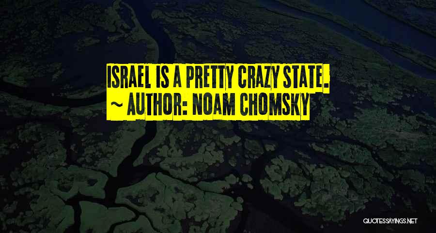 Noam Chomsky Quotes: Israel Is A Pretty Crazy State.