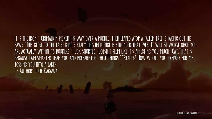 Julie Kagawa Quotes: It Is The Iron. Grimalkin Picked His Way Over A Puddle, Then Leaped Atop A Fallen Tree, Shaking Out His