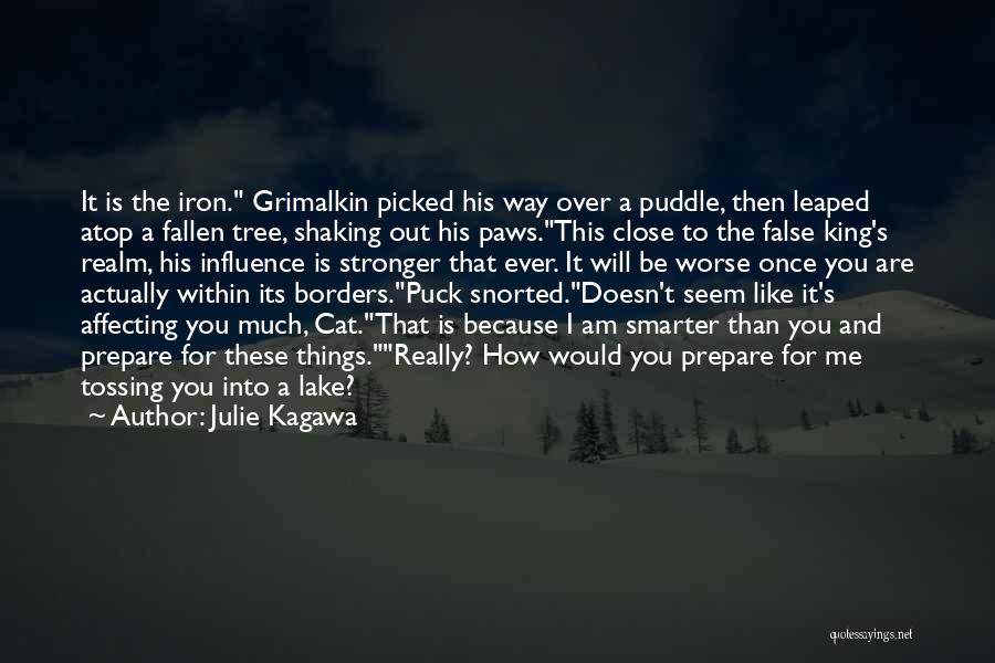 Julie Kagawa Quotes: It Is The Iron. Grimalkin Picked His Way Over A Puddle, Then Leaped Atop A Fallen Tree, Shaking Out His