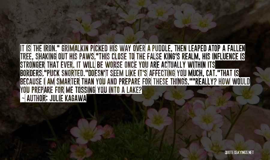 Julie Kagawa Quotes: It Is The Iron. Grimalkin Picked His Way Over A Puddle, Then Leaped Atop A Fallen Tree, Shaking Out His